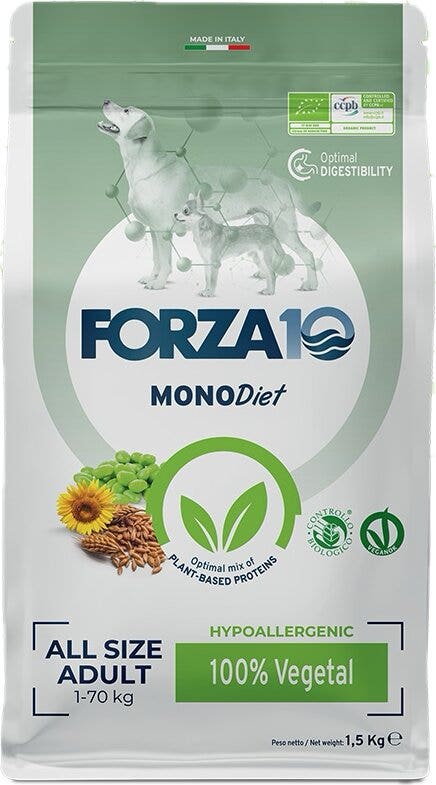 Forza10 Bio Cane Vegetal Crocchette Con Alghe Cani Adulti Sacco 1,5kg