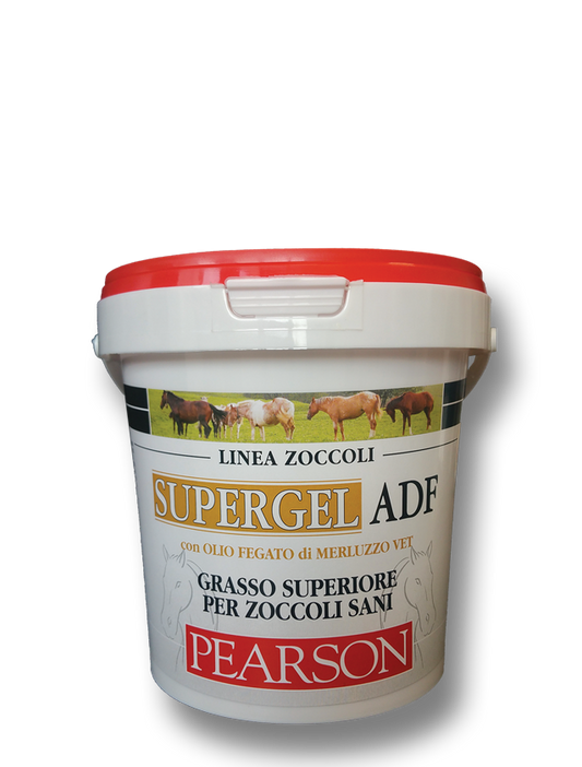 Guglielmo Pearson Supergel ADF Grasso Superiore Giallo Olio Di Fegato Di Merluzzo Per Zoccoli Equini 1kg