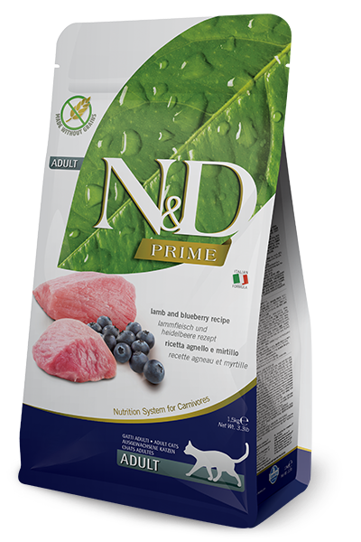 Farmina N&D Prime Agnello E Mirtillo Gatti Adulti Sacco 300g