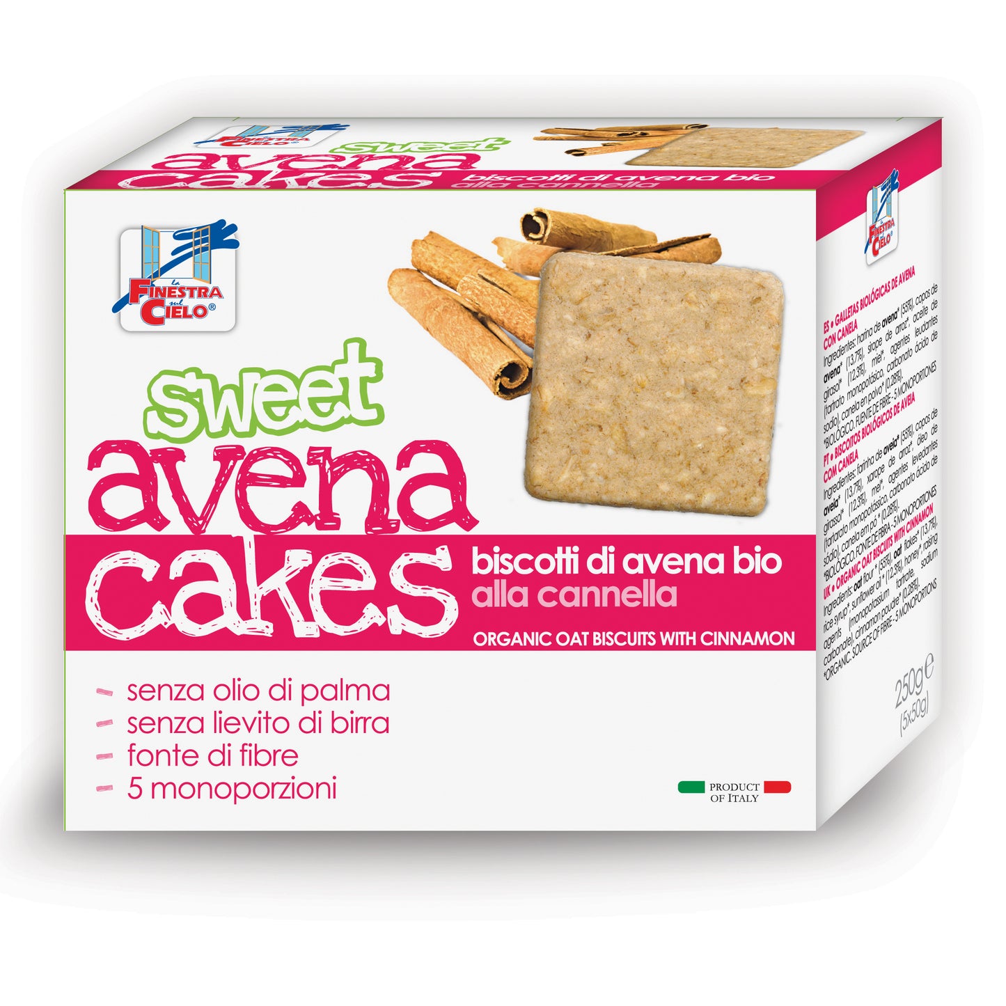 FINESTRA SUL CIELO Biscotti Avena Cannella 250g