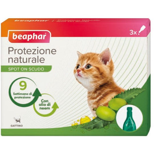 Beaphar Protezione Naturale Spot On Antiparassitario Gattino 3 Pipette Da 0,4ml