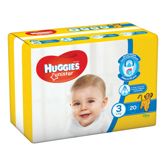 HUGGIES UNISTAR 3 4/9KG 20PZ