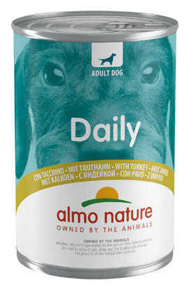 Almo Nature Daily Menù Cibo Umido Tacchino Per Cani Adulti Lattina 400g