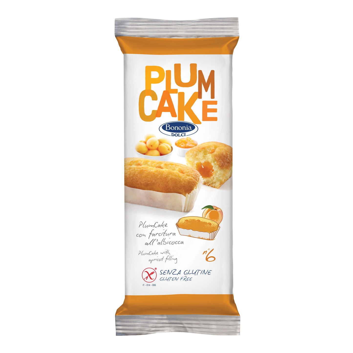 BONONIA Plumcake S/G Albicocca 6x45g