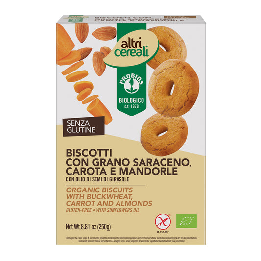 ALTRICEREALI Biscotti Saraceno Carote Mandorle 250g