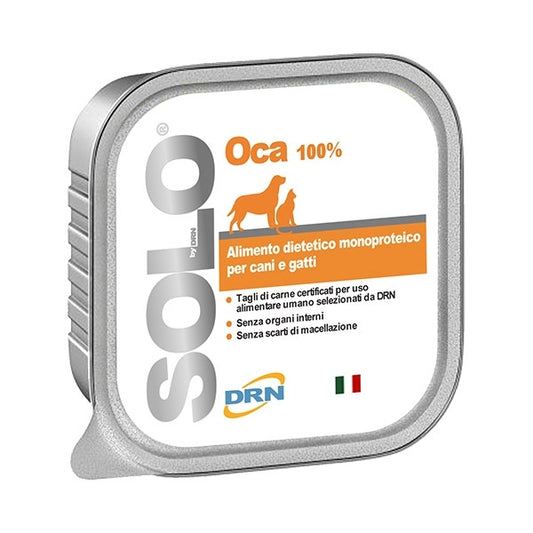 Drn Solo Oca Alimento Dietetico Monoproteico Umido Cani/Gatti 100g