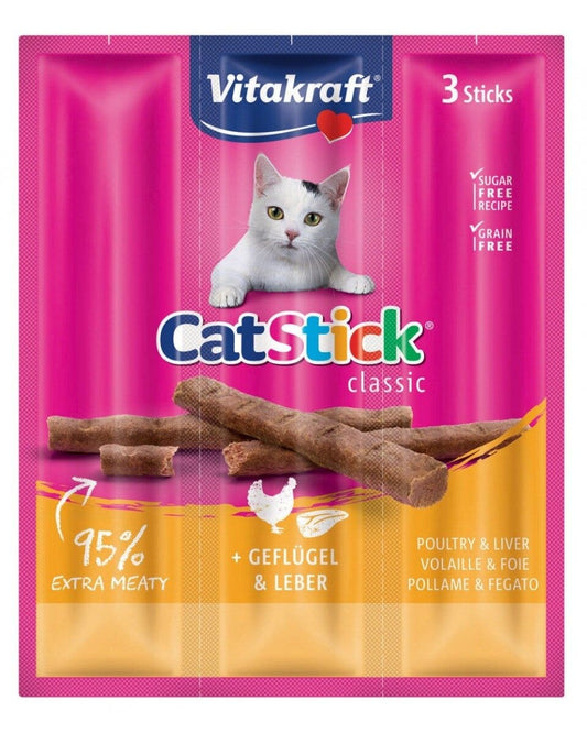 Vitakraft CatStick Gusto Pollo&fegato Snack Gatti Adulti Busta 3x18g
