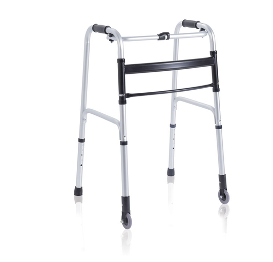 Mopedia Deambulatore Pieghevole Alluminio 2 Ruote Fisse Cod.RP735M