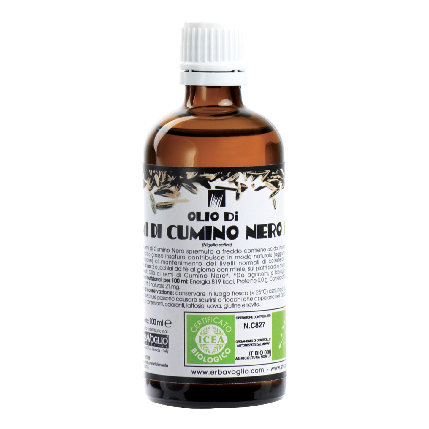 OLIO SEMI CUMINO NERO BIO ERBAVO