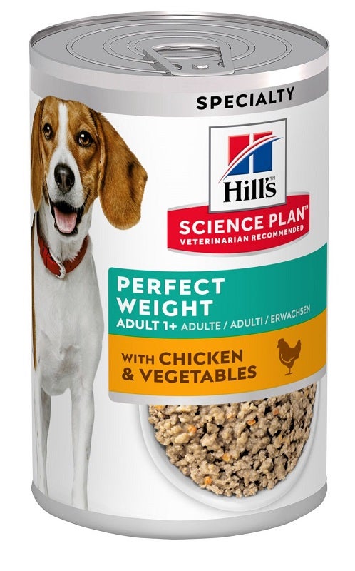 Hill's Science Plan Perfect Weight Umido Per Cani Pollo/Verdure Lattina 363gr