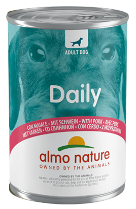 Almo Nature Daily Menù Cibo Umido Suino Per Cani Adulti Lattina 400g