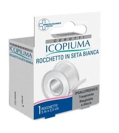 ICOPIUMA CEROTTO ROCCHETTO IN SETA BIANCA 500X2,5CM