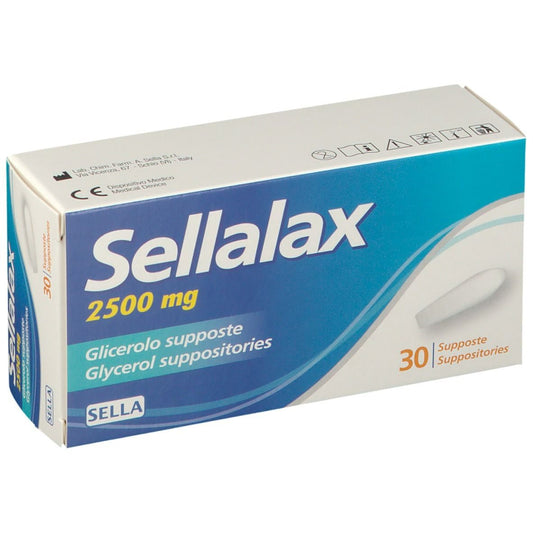 SELLALAX 2500MG SUPPOSTE DI GLICCERINA 30 PEZZI