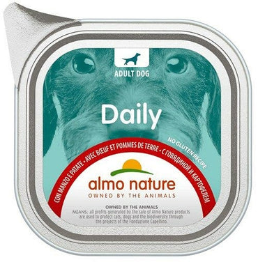 Almo Nature Daily Menu Cibo Umido Manzo E Patate Cani Adulti Vaschetta 100g