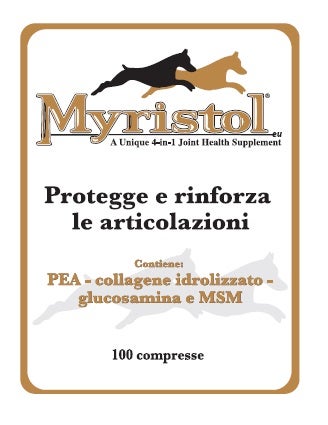 Myristol Mangime Complementare Per Articolazioni Cani 100 Compresse