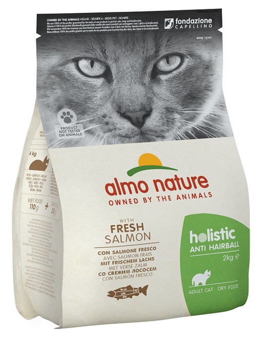 Almo Nature Anti Hairball Cibo Secco Con Salmone Per Gatti Adulti Sacco 2kg