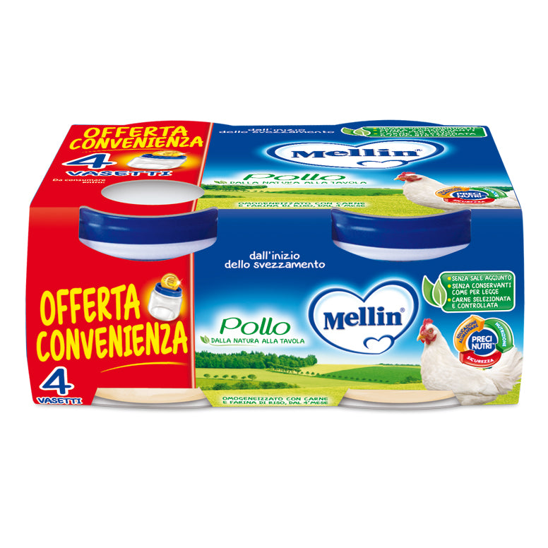 MELLIN OMOGENEIZZATO POLLO 4X80 GRAMMI