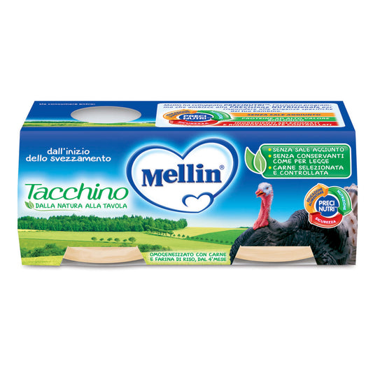 MELLIN OMOGENEIZZATO TACCHINO 2X80 GRAMMI