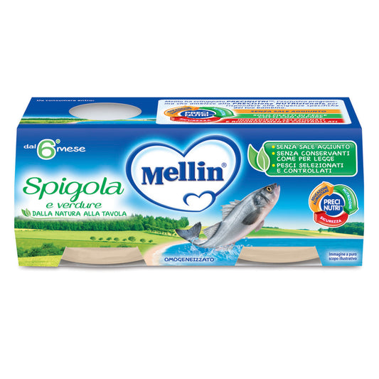 MELLIN OMOGENEIZZATO SPIGOLA 2X80 GRAMMI
