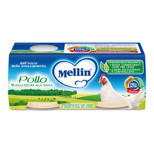 MELLIN OMOGENEIZZATO POLLO 2X80 GRAMMI