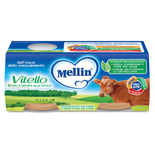 MELLIN OMOGENEIZZATO VITELLO 2X80 GRAMMI