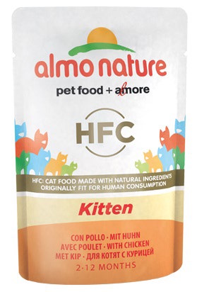 Almo Nature HFC Kitten Cibo Umido Con Pollo Per Gatti Cuccioli Bustina 55g
