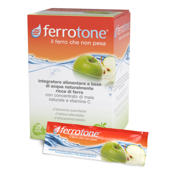 FERROTONE 100% NATURALE INTEGRATORE DI FERRO 14 BUSTINE 20 ML