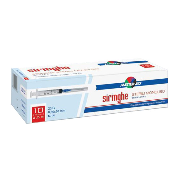 MASTER-AID SIRINGHE 2,5ML 10 PEZZI - DISPOSITIVO MEDICO CE