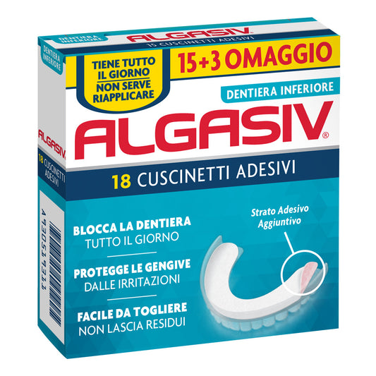 ALGASIV ADESIVO PROTESI INFERIORE 15 PZ OFS
