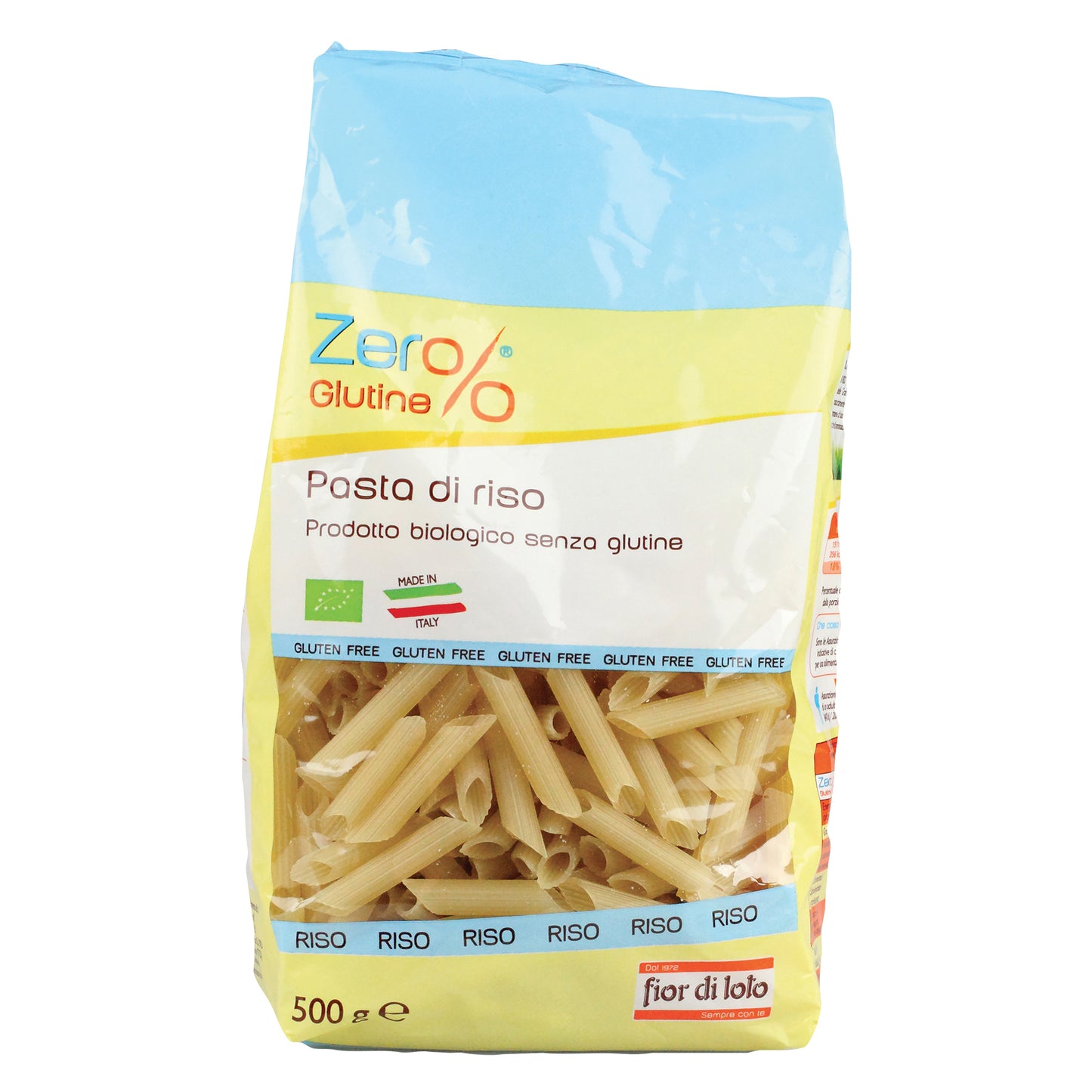 ZERO % GLUTINE Pasta Riso Bio Penne 500g