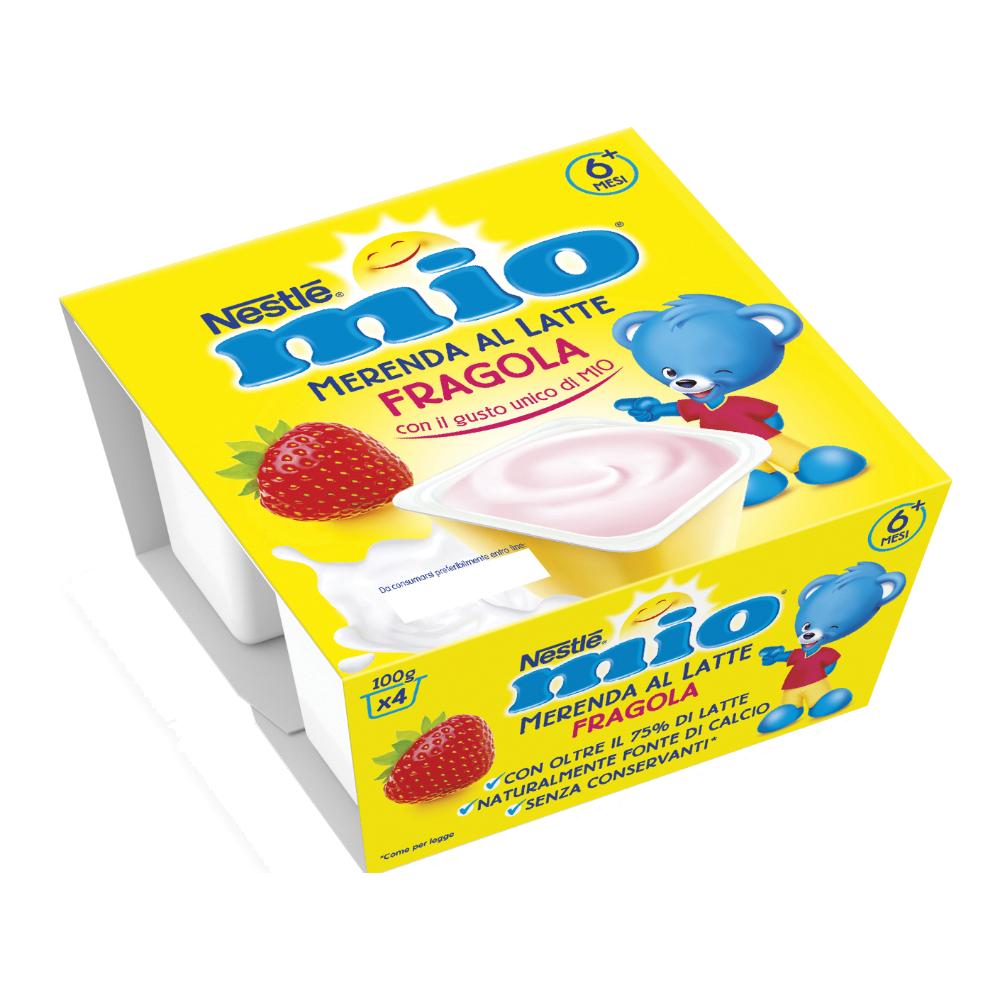 MIO Merenda Lattea Fragola 4x100g