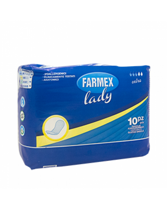 FARMEX LADY EXTRA PANNOLINI SAGOMATI 10 PEZZI