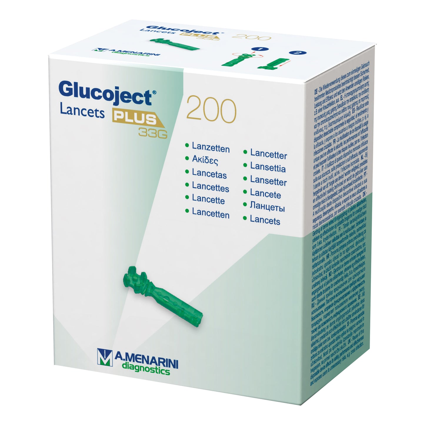 GLUCOJECT LANCETS PLUS G33 200 PEZZI