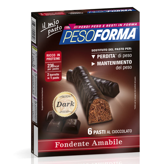 PESOFORMA BARRETTA DARK FONDENTE AMABILE 12 PEZZI