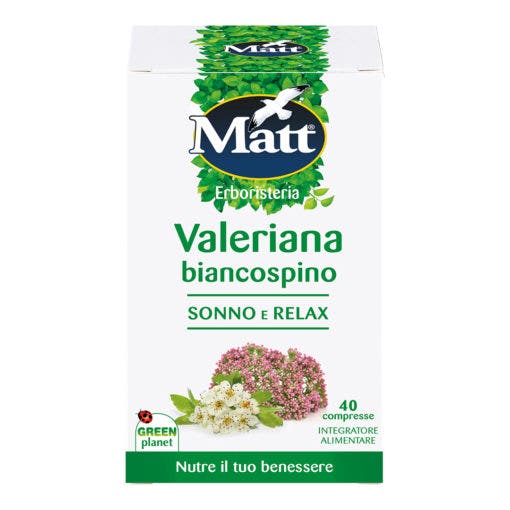 Matt Erboristeria Valeriana Biancospino 40 Compresse