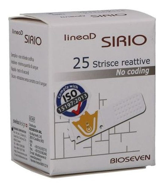 Bioseven lineaD Sirio Strisce reattive 25 Pezzi