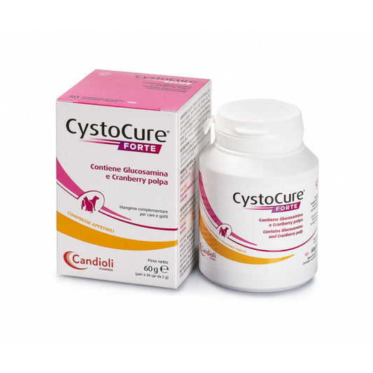 CYSTOCURE FORTE MANGIME COMPLEMENTARE 30 COMPRESSE PER USO VETERINARIO 60 GRAMMI