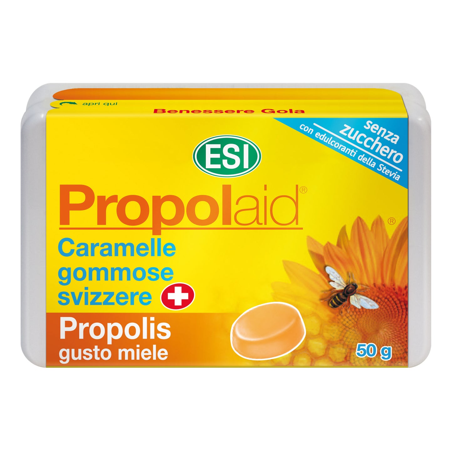PROPOLAID CARAMELLE GOMMOSE GUSTO PROPOLI E MIELE 50 GRAMMI
