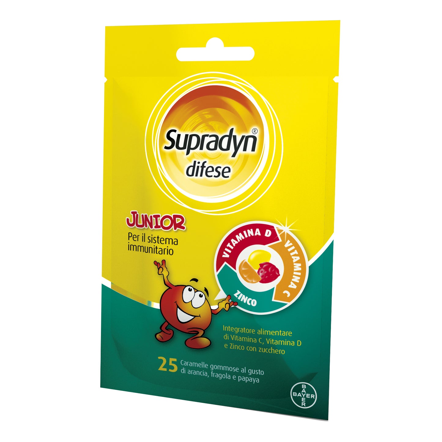 SUPRADYN DIFESE JUNIOR INTEGRATORE ALIMENTARE VITAMINE C+D+ZINCO 25 CARAMELLE GOMMOSE