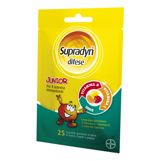 SUPRADYN DIFESE JUNIOR INTEGRATORE ALIMENTARE VITAMINE C+D+ZINCO 25 CARAMELLE GOMMOSE