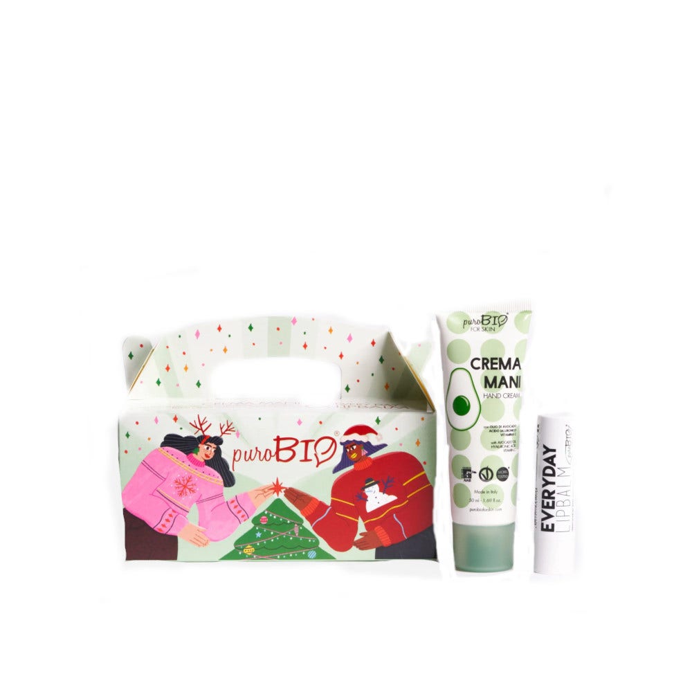 Purobio Kit Crema Mani 50ml + Balsamo Labbra Everyday 5ml