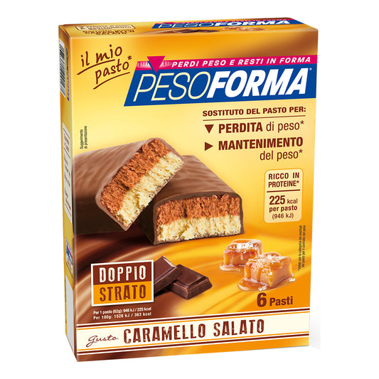 PESOFORMA BARRETTE AL CARAMELLO SALATO 12 PEZZI