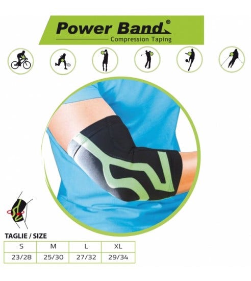 Orione Gomitiera Con Taping Integrato Power Band Nero S