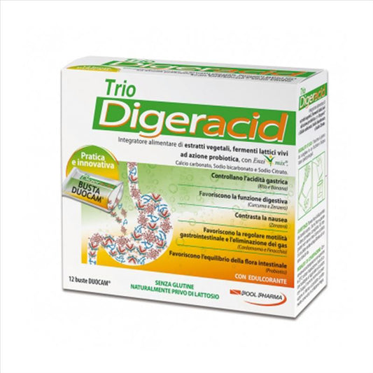 TRIO DIGERACID INTEGRATORE ALIMENTARE 12 BUSTINE