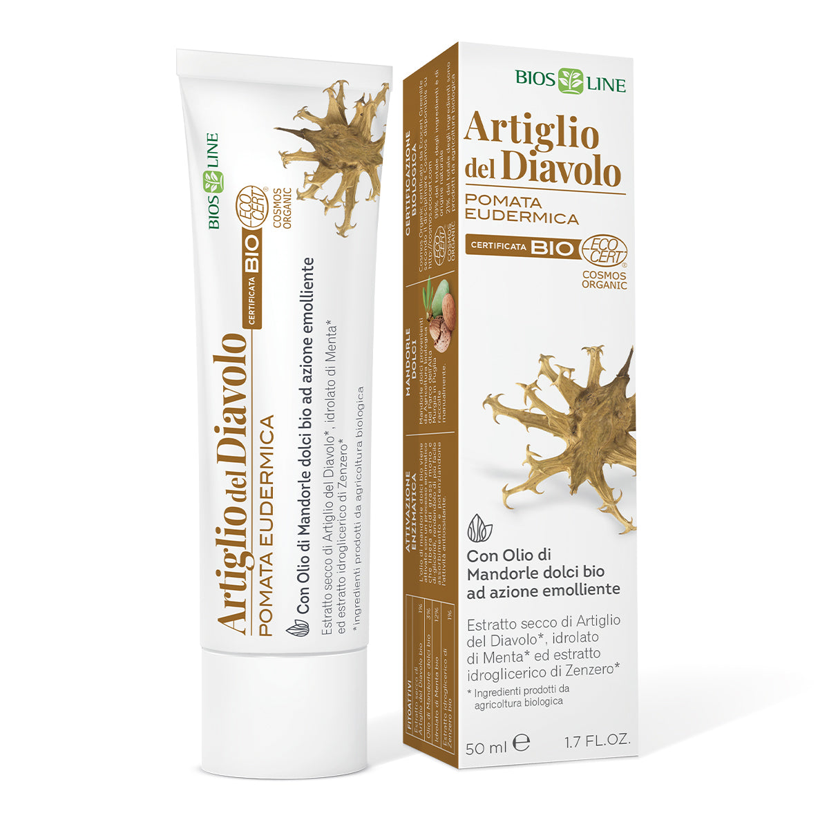 Pomata Eudermica Artiglio 50ml cert Ecocert Cosmos