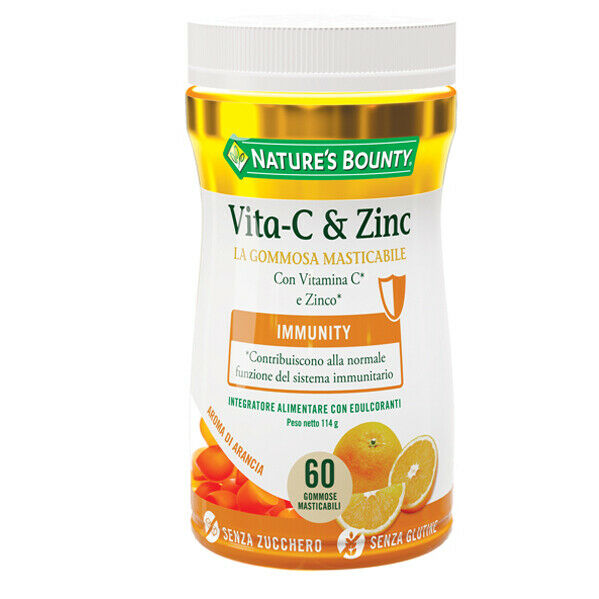 NATURE'S BOUNTY VITA-C & ZINC 60 GOMMOSE MASTICABILI