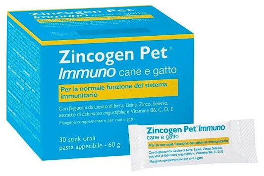 NBF Lanes Zincogen Pet Immuno Cane e Gatto 30 Stick Orali