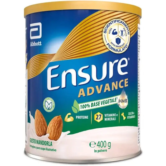 Ensure Advance Base Vegetale Integratore alimentare con Proteine Vegetali Gusto Mandorla 400g