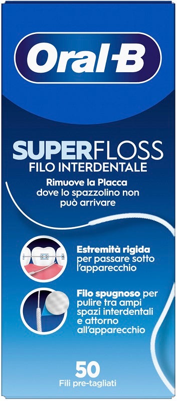 Oralb Man Filo Superfloss New 50 fili pre-tagliati