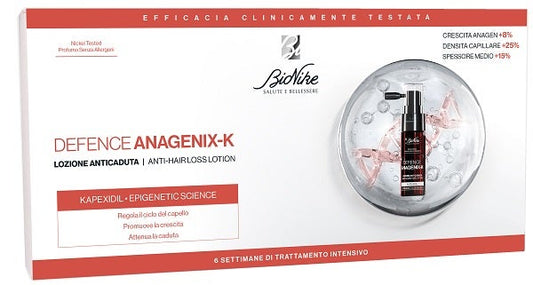 Defence Anagenix k Lozione Anti Caduta 6 Flaconcini 15 ml